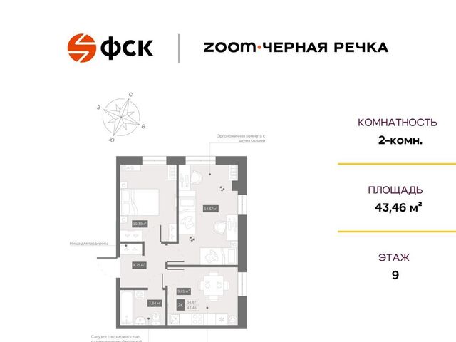 Выборгская сторона Черная Речка Апарт-комплекс «Zoom Черная Речка» лит. А фото