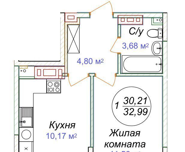 квартира р-н Минераловодский г Минеральные Воды фото 1