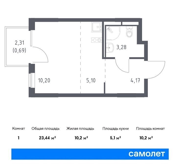 квартира г Мытищи жилой комплекс Парк, к 6, Медведково фото 1