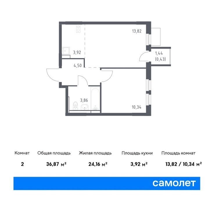 квартира г Мытищи жилой комплекс Парк, к 5, Медведково фото 1