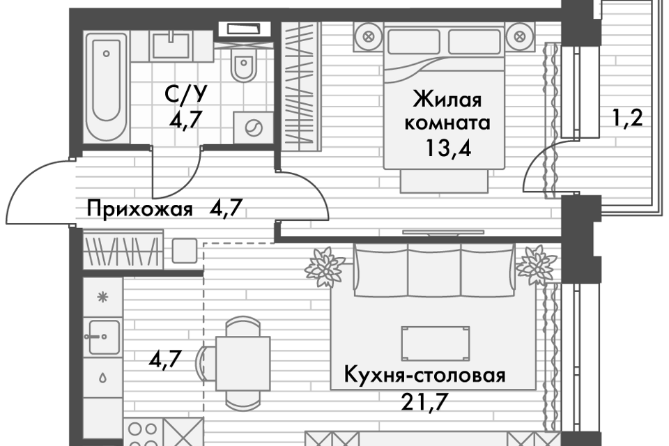 квартира г Владивосток р-н Ленинский Владивостокский городской округ, жилой комплекс Философия фото 1