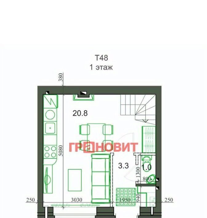 квартира р-н Новосибирский с Новолуговое мкр Березки 2 5-й кв-л фото 10