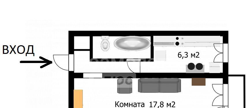 квартира г Томск р-н Октябрьский ул Суворова 10 фото 2