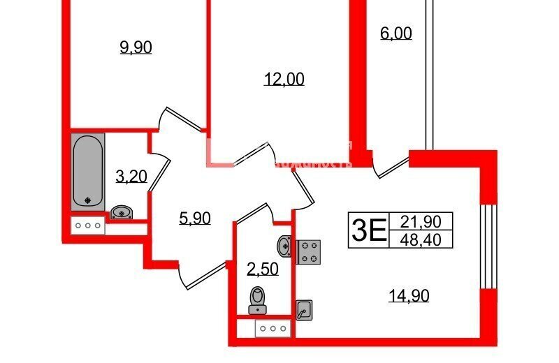 квартира г Санкт-Петербург метро Улица Дыбенко р-н Невский пр-кт Дальневосточный 19к/1 ЖК «Pulse Premier» фото 1