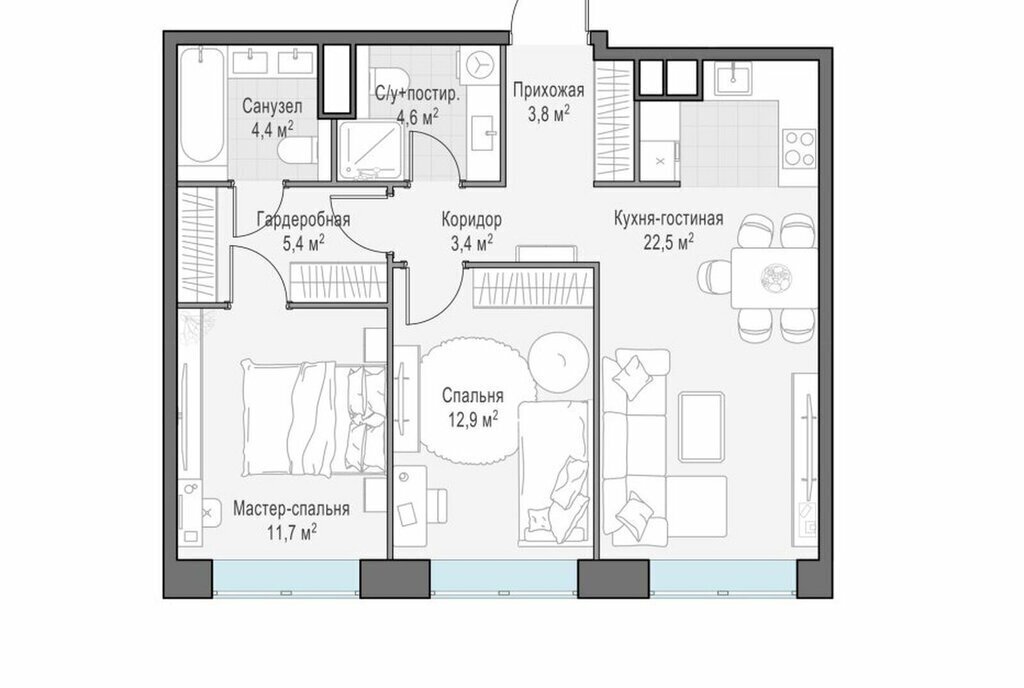 квартира г Москва метро Минская ЗАО район Раменки ЖК Вест Гарден к 14 фото 1