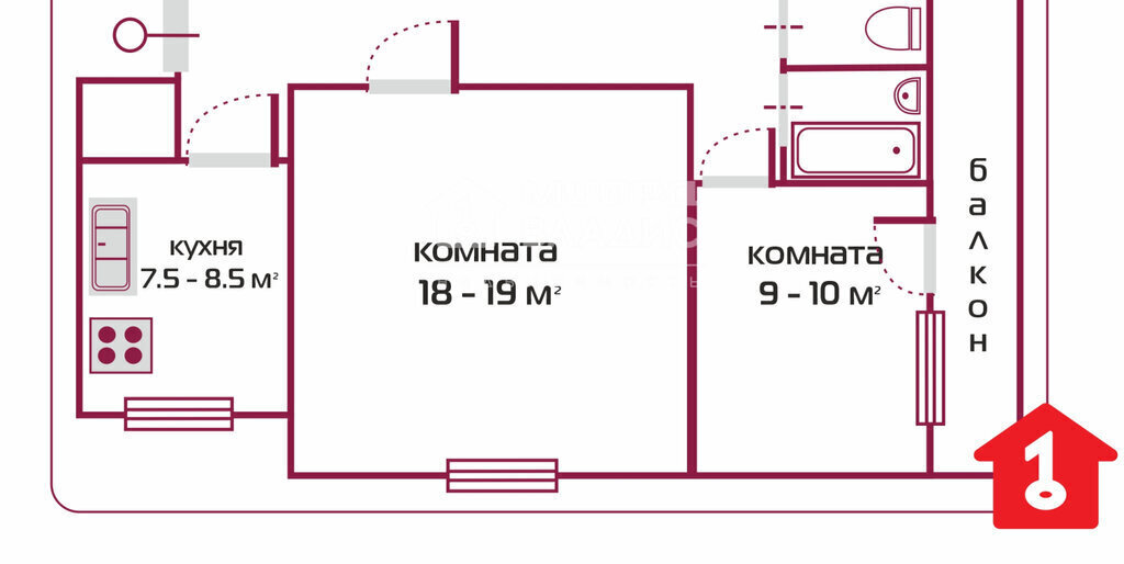 квартира г Омск ул 70 лет Октября 13/2 фото 19