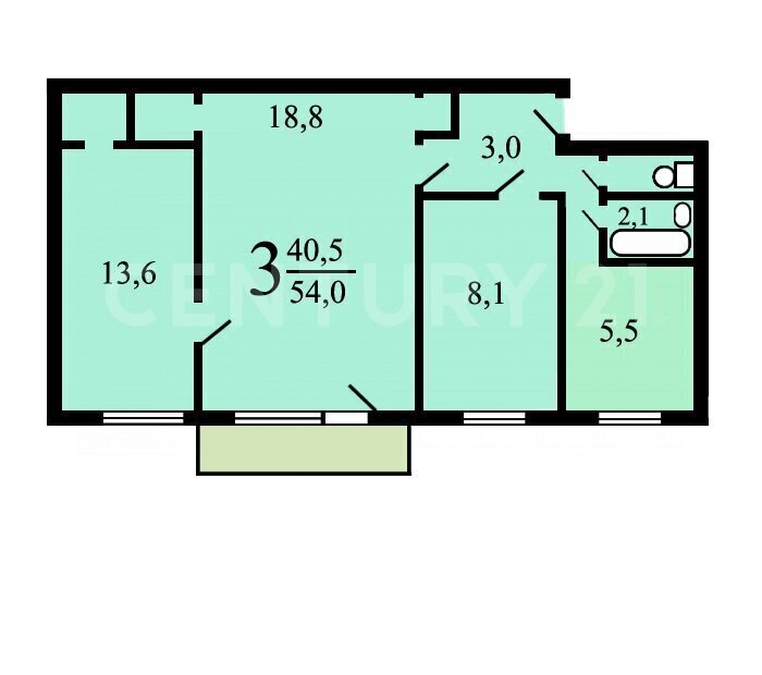 квартира г Москва метро Окская ул Окская 36к/4 фото 18