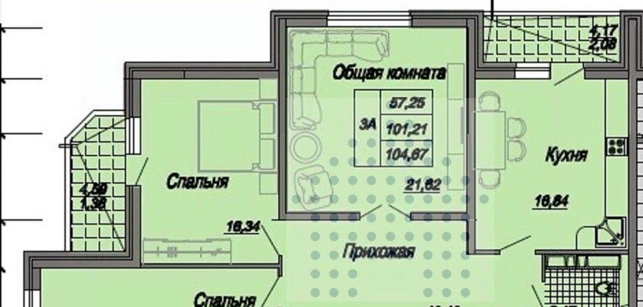 квартира г Краснодар р-н Западный ул Дальняя 4/2к 3 ЖК на ул. Дальняя фото 13