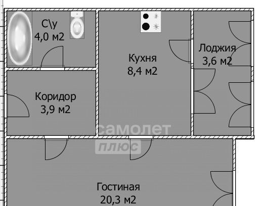 квартира р-н Стерлитамакский с Мариинский ул Лазурная 31 микрорайон «Лазурный» Отрадовский сельсовет фото 2