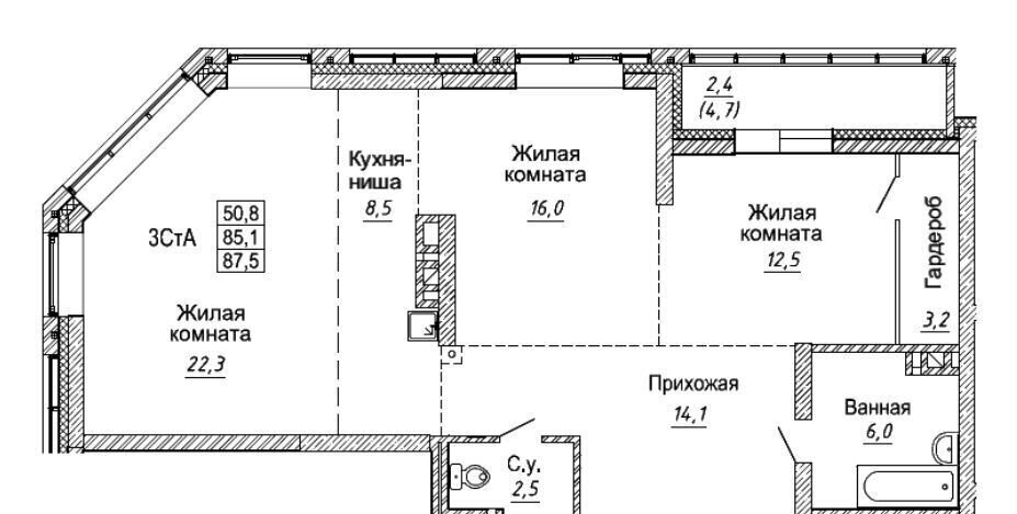 квартира г Новосибирск Берёзовая роща ул Фрунзе Жилой дом «GRANDO» фото 1