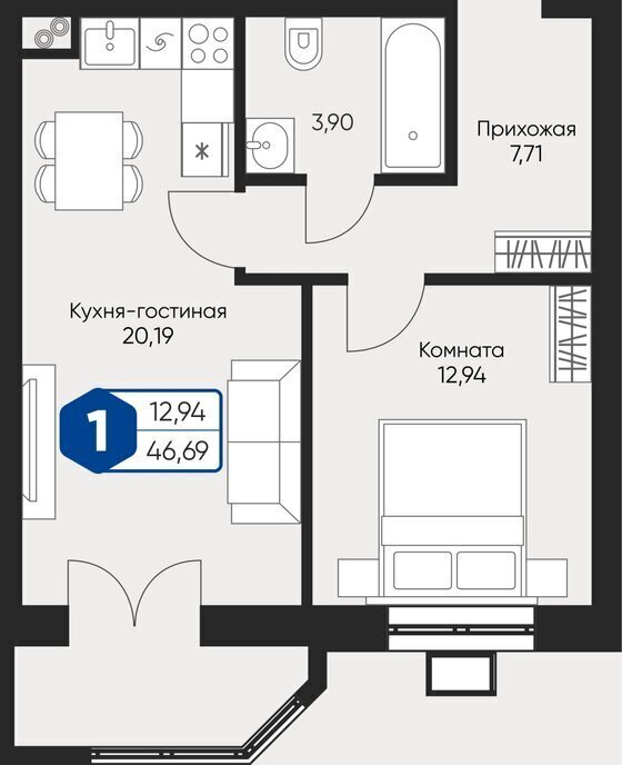 квартира Лобня, коттеджный посёлок Мечта, село Озерецкое фото 1