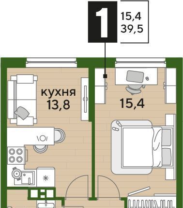 квартира г Краснодар р-н Прикубанский ул им. Анны Ахматовой фото 1