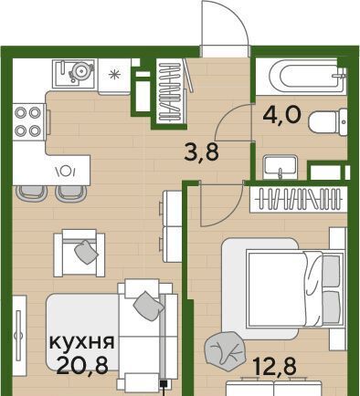 квартира г Краснодар р-н Прикубанский ул им. Анны Ахматовой фото 1