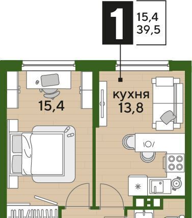 квартира г Краснодар р-н Прикубанский ул им. Анны Ахматовой фото 1