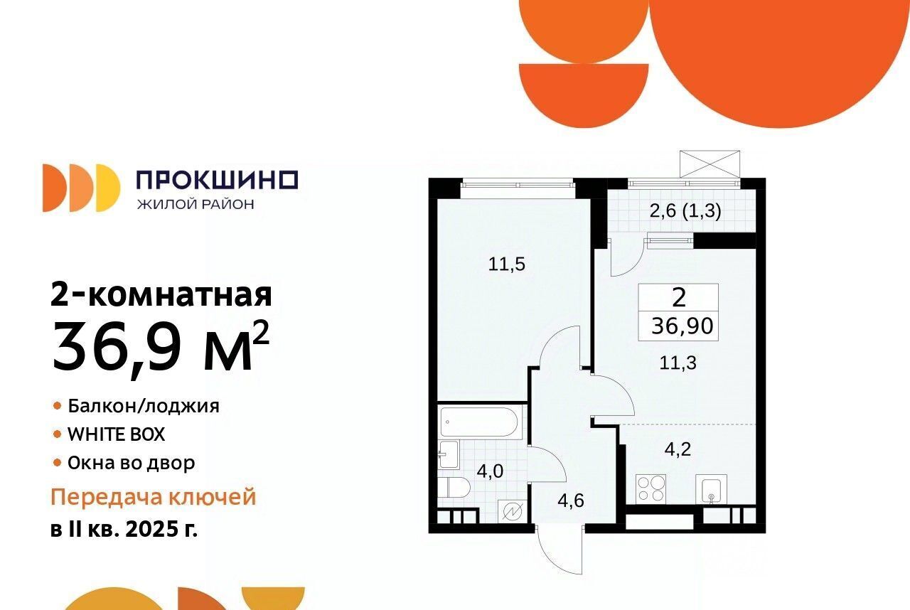 квартира г Москва п Сосенское ЖК Прокшино 2/6 метро Прокшино 5. фото 1