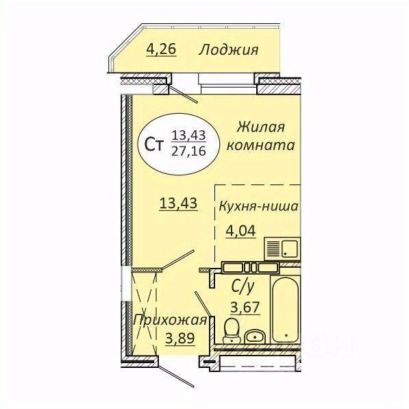 квартира г Новосибирск р-н Октябрьский ул 2-я Воинская 51 фото 1