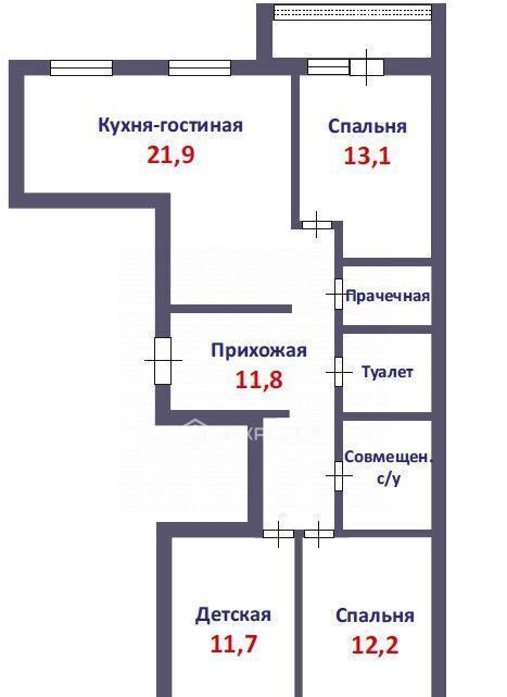 квартира г Киров р-н Октябрьский ул Краснополянская 5 фото 23