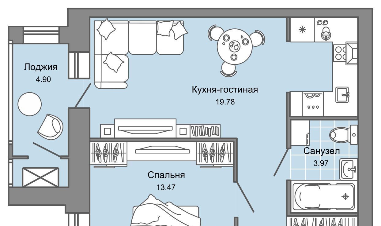 квартира ул. Строителя Николая Шишкина, 11/2, Завьяловский район, с. Первомайский фото 1