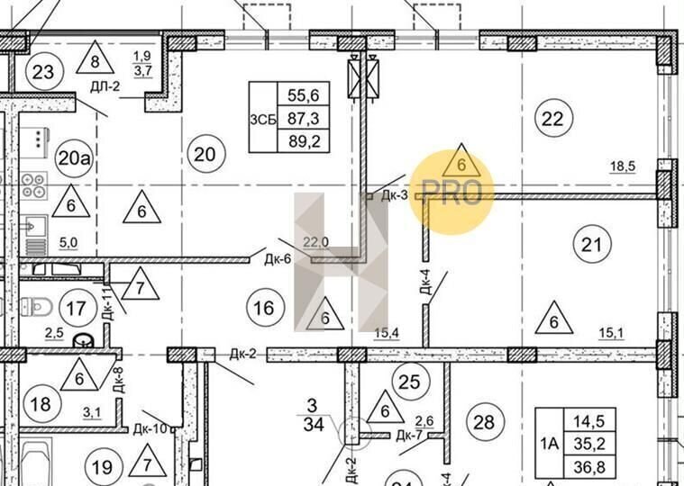 квартира г Воронеж р-н Центральный ул Шишкова 140б ЖК «‎Яблоневые Сады» уч. № 26 фото 3