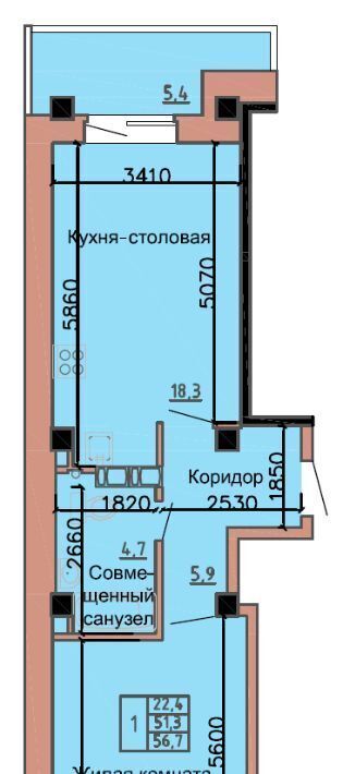 квартира г Абакан ул Ленинского Комсомола 24/1 фото 1