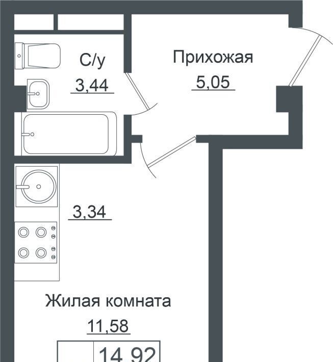 квартира г Краснодар р-н Прикубанский ул Карпатская 1 фото 1