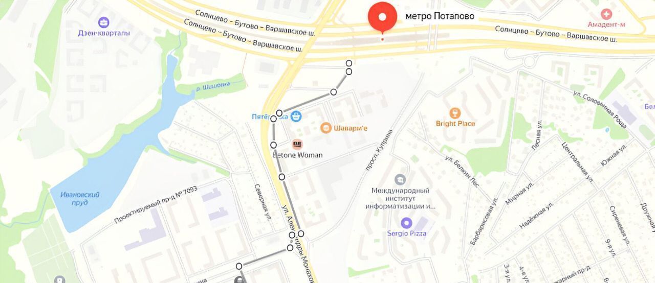 квартира г Москва п Сосенское п Коммунарка ул Александры Монаховой 94к/3 метро Бунинская аллея фото 11