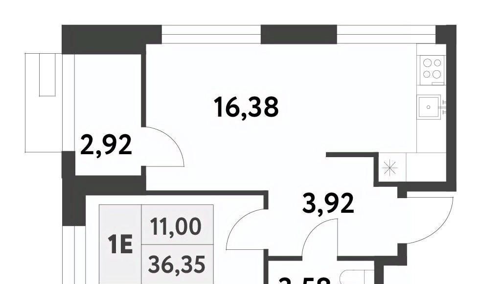 квартира г Москва п Сосенское п Газопровод метро Ольховая Смарт Гарден жилой комплекс, 2 фото 1