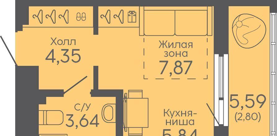 квартира г Екатеринбург микрорайон Новокольцовский Ботаническая фото 1