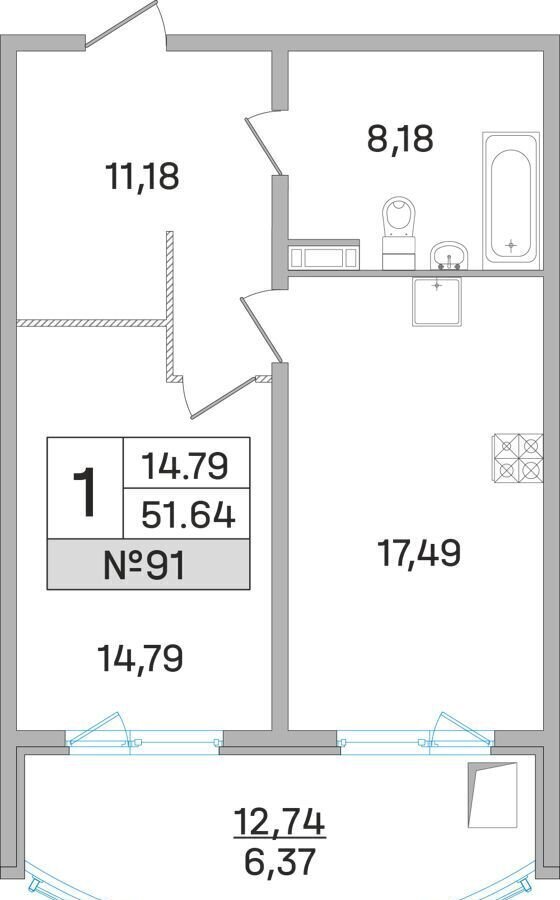 квартира г Королев ул Калинина 11 фото 1