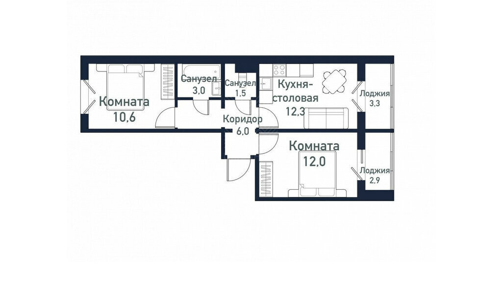 квартира р-н Сосновский п Западный улица имени Капитана Ефимова, 5 фото 1