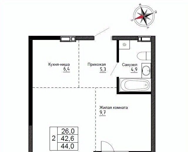 квартира р-н Надеждинский п Новый ул Ленина 6с/2 фото 1