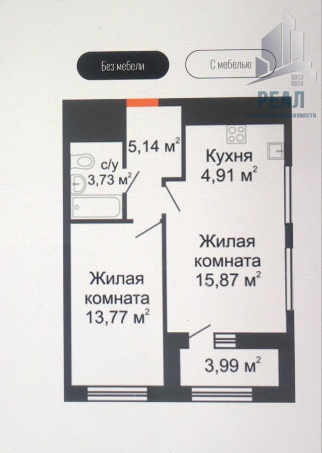 квартира г Нижний Новгород р-н Нижегородский Горьковская ул Родионова 178 ЖК «Дом на Набережной» фото 34