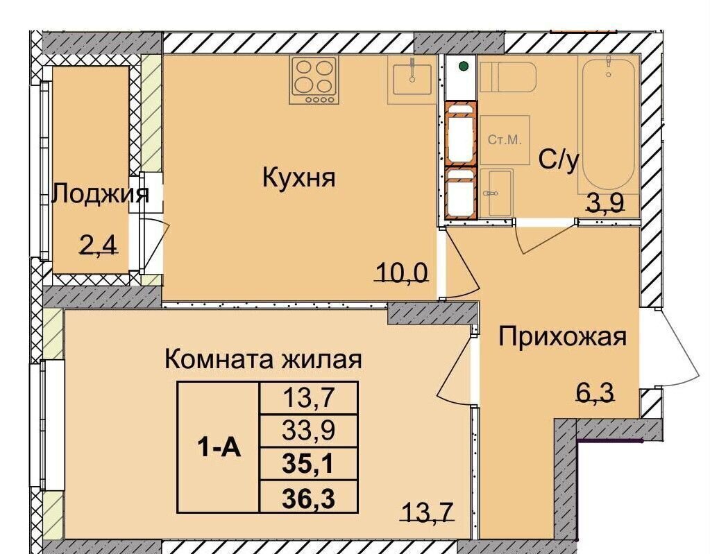 квартира г Нижний Новгород р-н Советский Горьковская ул 1-я Оранжерейная стр фото 1