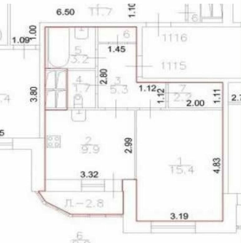 квартира г Санкт-Петербург п Парголово ул Фёдора Абрамова 23к/1 метро Парнас фото 20