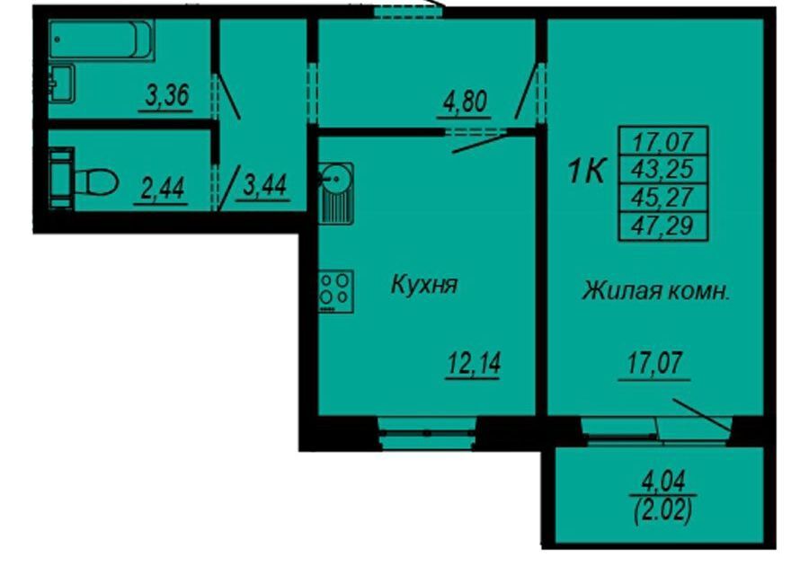 квартира г Хабаровск р-н Индустриальный микрорайон Южный, городской округ Хабаровск фото 1