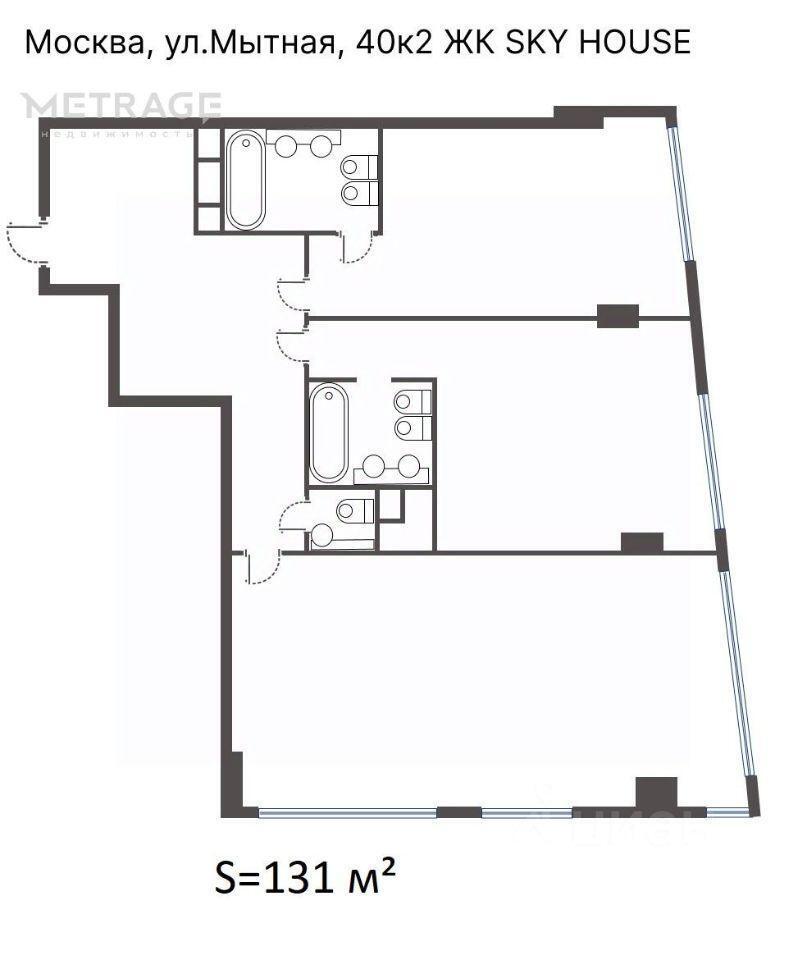 квартира г Москва ЦАО Якиманка ул Мытная 40/2 ЖК Sky House Московская область фото 1