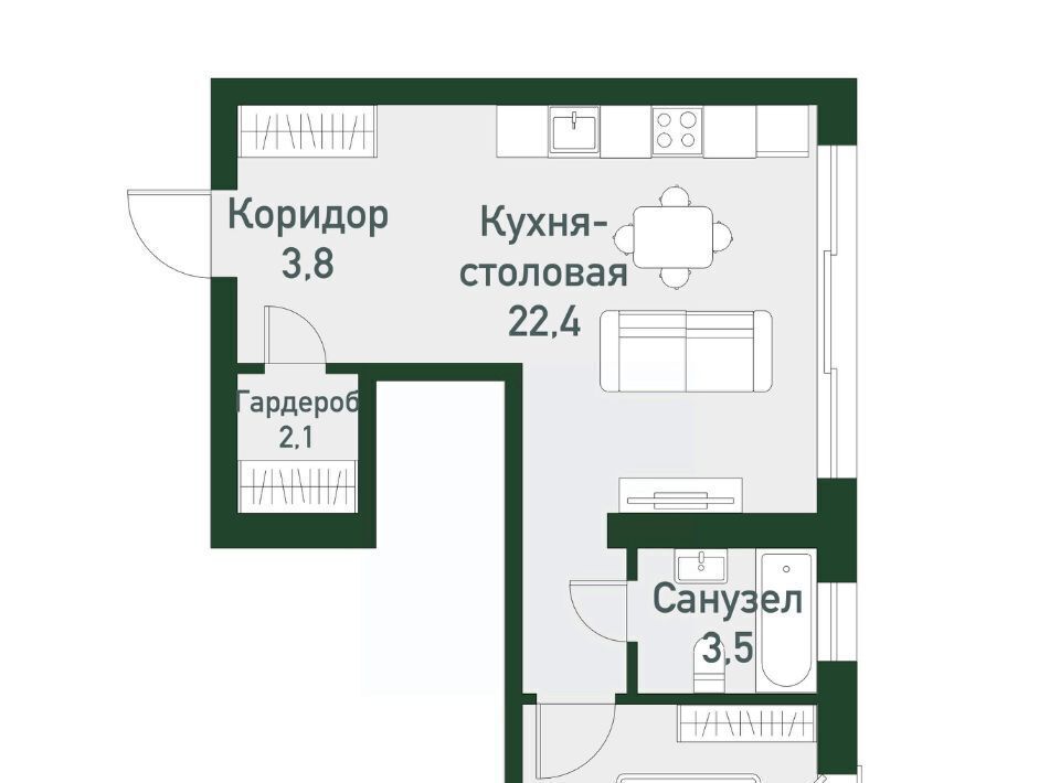 квартира р-н Сосновский п Западный р-н мкр Привилегия Кременкульское с/пос фото 1