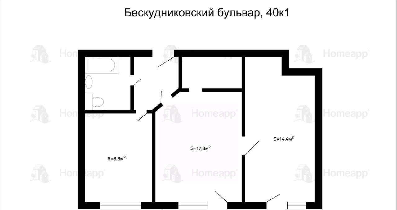 квартира г Москва б-р Бескудниковский 40к/1 Яхромская фото 2