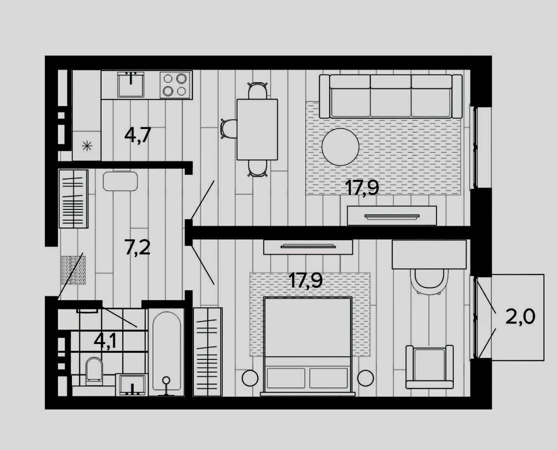 квартира г Барнаул р-н Центральный тракт Змеиногорский 35б корп. 1 фото 3