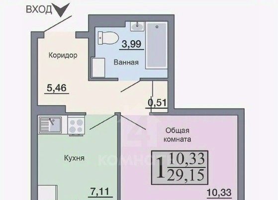 квартира г Воронеж р-н Коминтерновский ул Независимости 84/5 фото 13