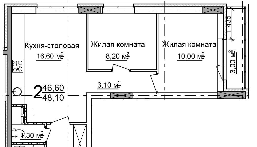 квартира г Нижний Новгород Парк культуры 52-й кв-л фото 1