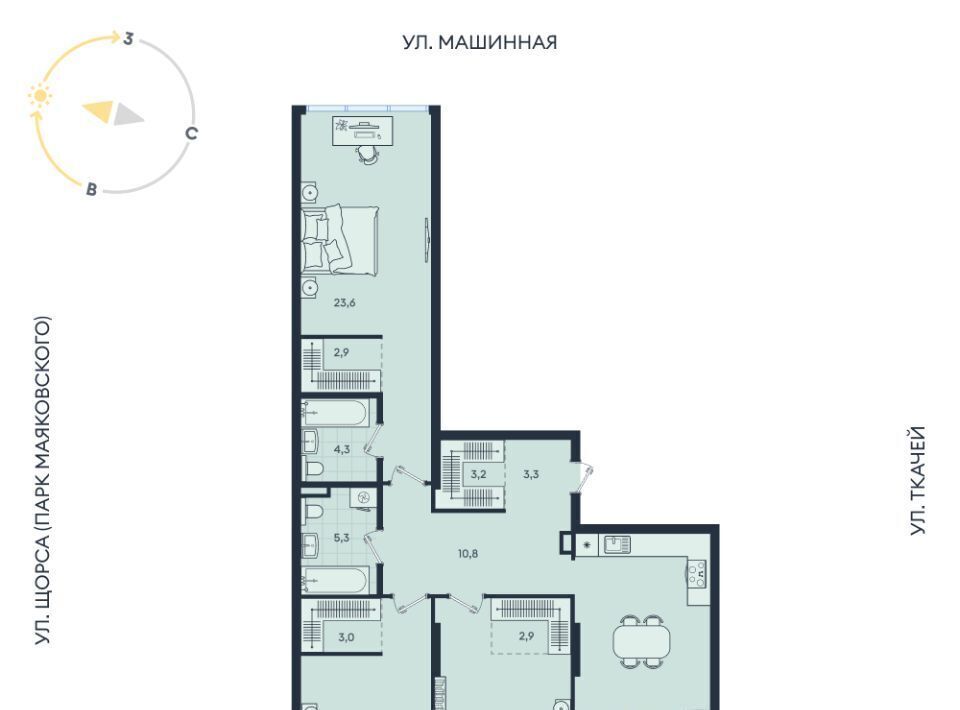 квартира г Екатеринбург Чкаловская ул Машинная 1в/2 фото 1