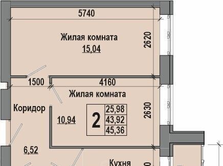 квартира г Волгоград р-н Советский жилой район Долина-2 жилрайон фото 1