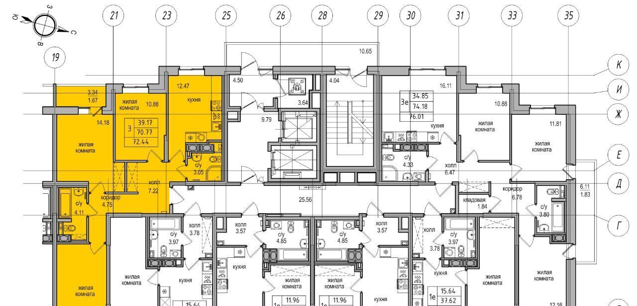 квартира г Санкт-Петербург п Парголово Парнас метро Парнас проезд Толубеевский, 34к 1 фото 2