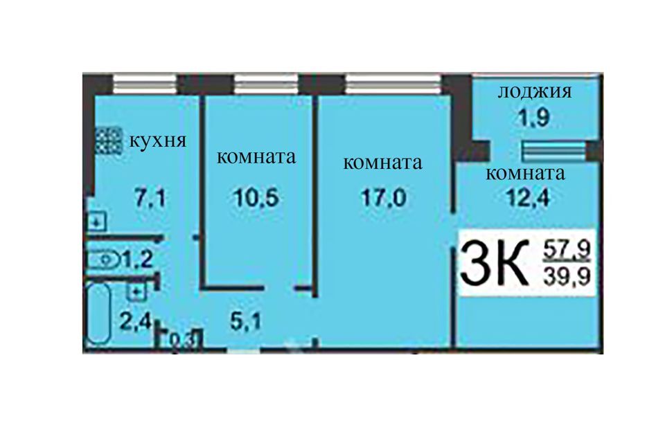 квартира г Нижний Новгород р-н Сормовский ул Телеграфная 2 городской округ Нижний Новгород фото 6