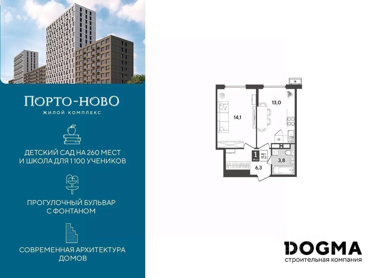 квартира г Новороссийск с Цемдолина ул Красина 53/4 ЖК Красина р-н Приморский Цемдолина фото 1