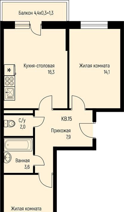 квартира г Краснодар п свх Прогресс п Березовый р-н Прикубанский ЖК Прогресс муниципальное образование фото 1