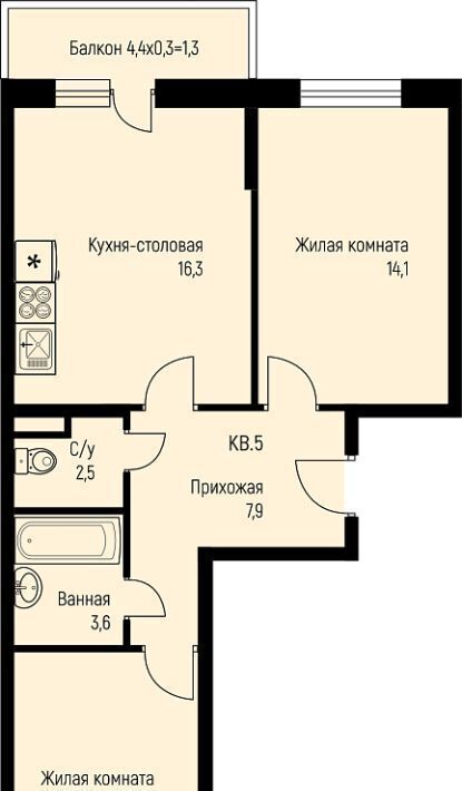 квартира г Краснодар п свх Прогресс п Березовый р-н Прикубанский ЖК Прогресс муниципальное образование фото 1