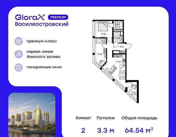 Невская Губа ЖК «GloraX Premium Василеостровский» уч. 11 фото