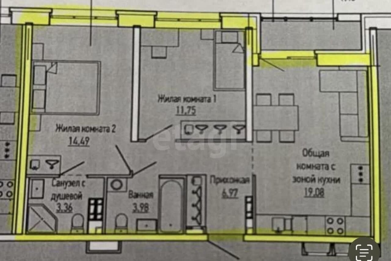 квартира г Екатеринбург р-н Чкаловский ул Щербакова 148/2 фото 20